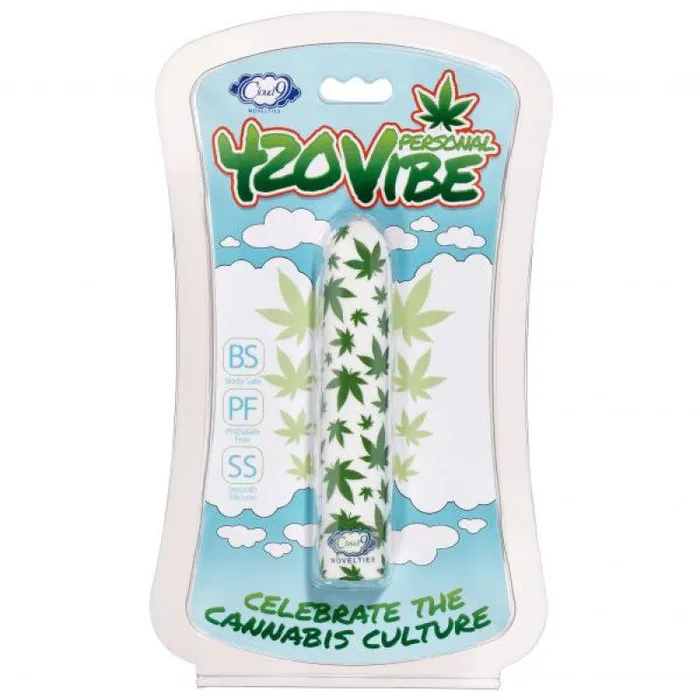420 Slim Cannabis Leaf Vibe Whitegreen Cloud 9 Novelties Vibrators