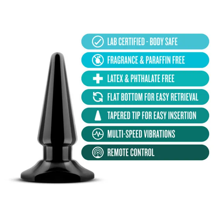 Anal Adventures - Basic Vibrating Anal Pleaser - Black | Blush Novelties Anal Anal Adventures - Basic Vibrating Anal Pleaser - Black | Blush Novelties Anal