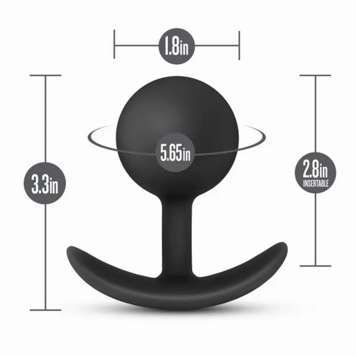Anal Adventures - Platinum - Silicone Vibra Plug  - Black | Blush Novelties Anal