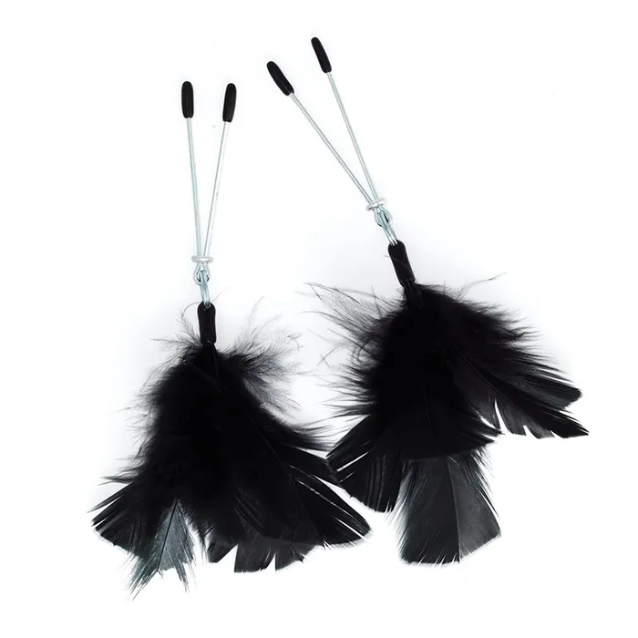 Anal Black Feather Nipple Clamps Rimba