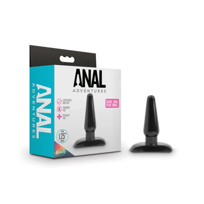 Anal Blush Novelties Anal Adventures Basic Anal Plug Small Black