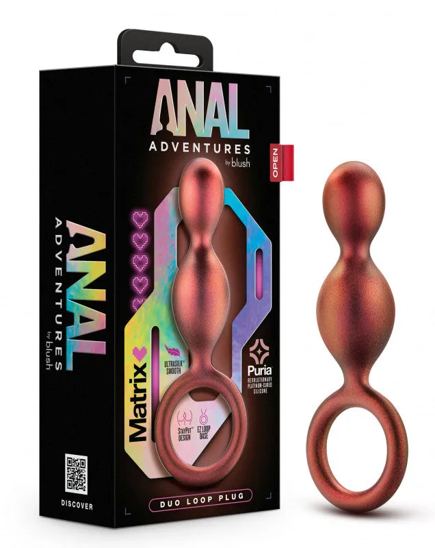 Anal | Blush Novelties Anal Adventures Matrix - Duo Loop Plug - Copper Anal | Blush Novelties Anal Adventures Matrix - Duo Loop Plug - Copper