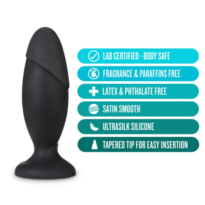 Anal Blush Novelties Anal Adventures Platinum Silicone Rocket Plug Black