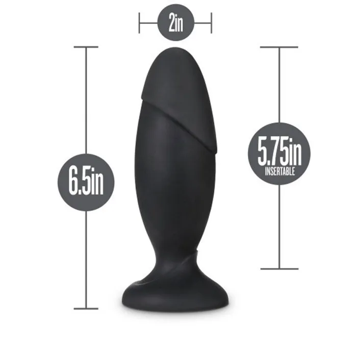 Anal | Blush Novelties Anal Adventures - Platinum - Silicone Rocket Plug - Black