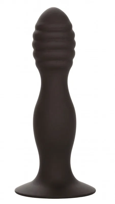 Anal | CalExotics Silicone Ribbed Anal Stud - Black
