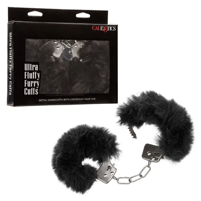 Anal CalExotics Ultra Fluffy Furry Cuffs Black