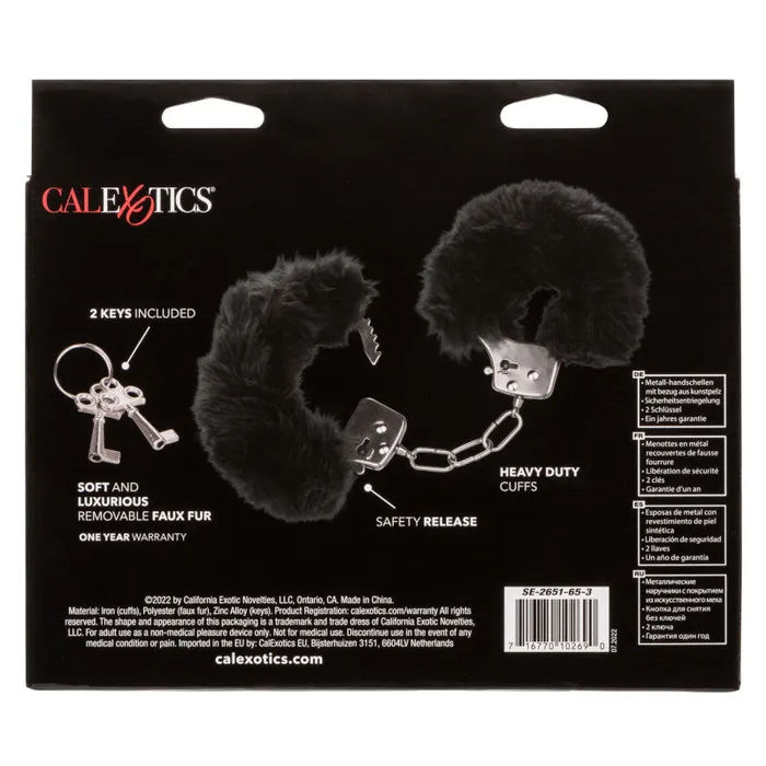 Anal | CalExotics Ultra Fluffy Furry Cuffs - Black