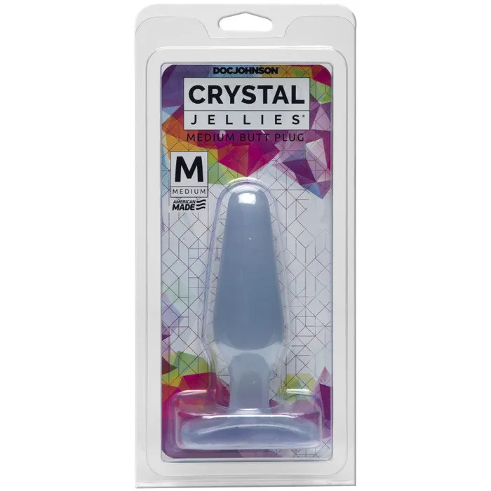 Anal Doc Johnson Crystal Jellies Medium Butt Plug Clear