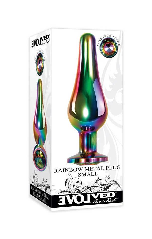 Anal | Evolved Novelties Rainbow Metal Plug Small
