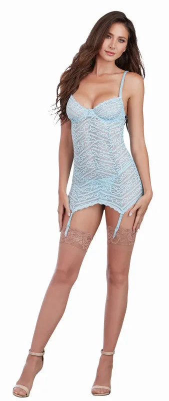Anal Garterslip GString Small Light Blue Dreamgirl