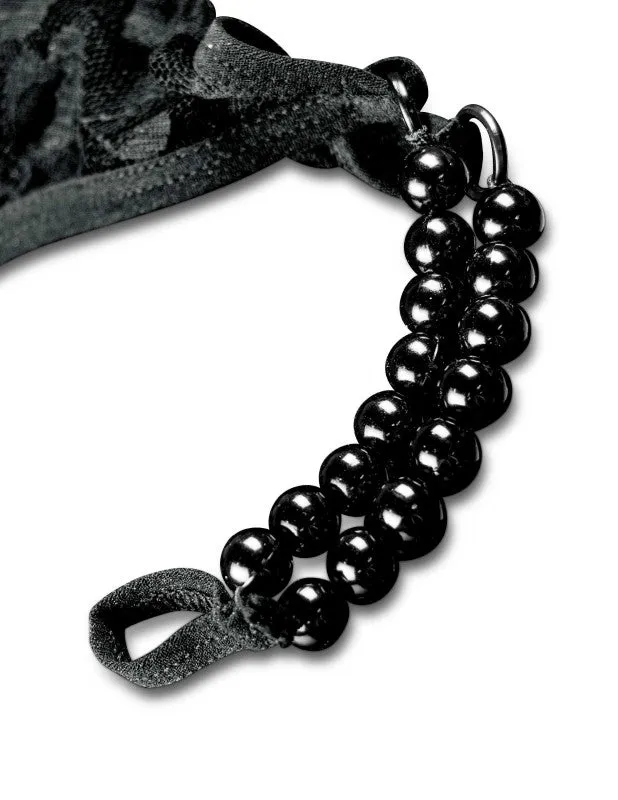 Anal | Hookup Panties Crotchless Pleasure Pearls - Black - Small - Large - Pipedream Anal | Hookup Panties Crotchless Pleasure Pearls - Black - Small - Large - Pipedream