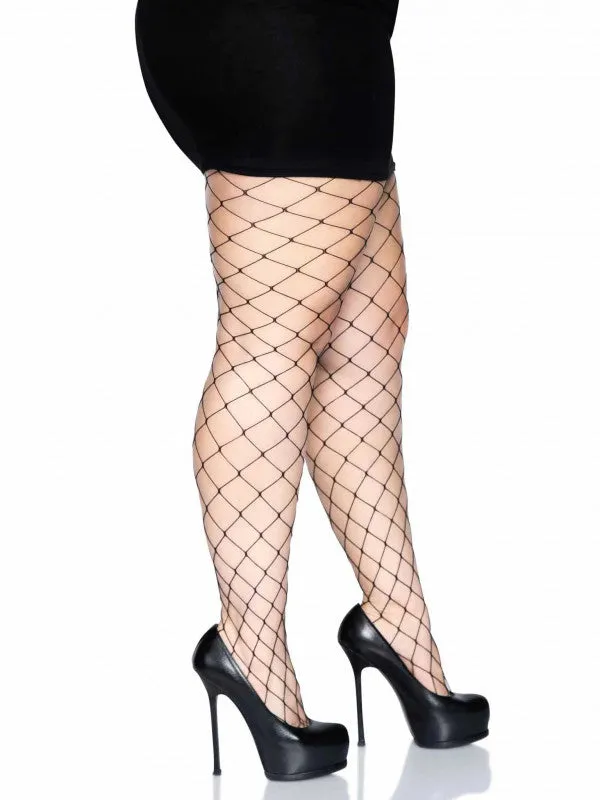 Anal Leg Avenue Fence Net Pantyhose Queen Black