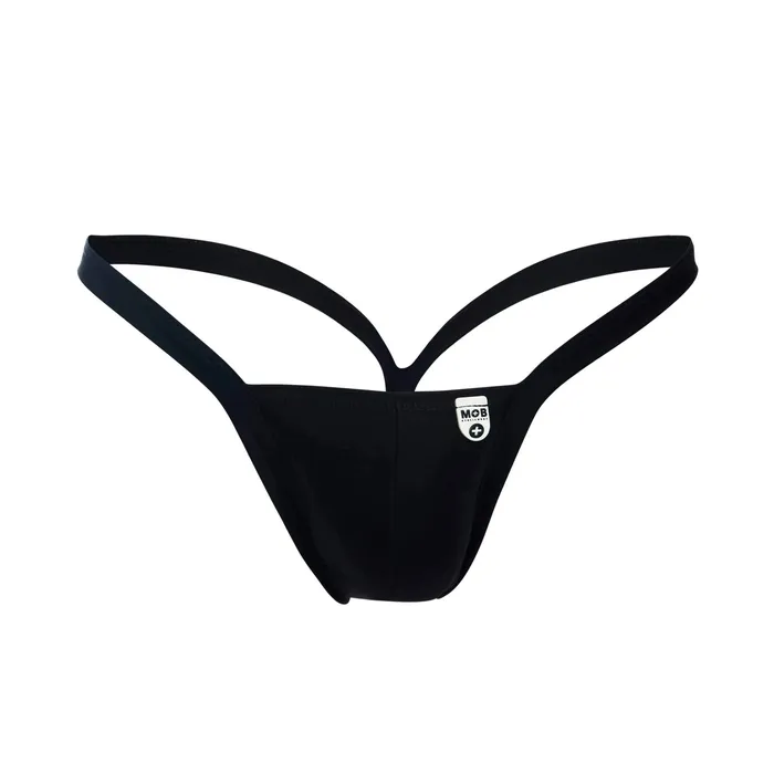 Anal Male Basics Mob Y Buns Thong Black Medium