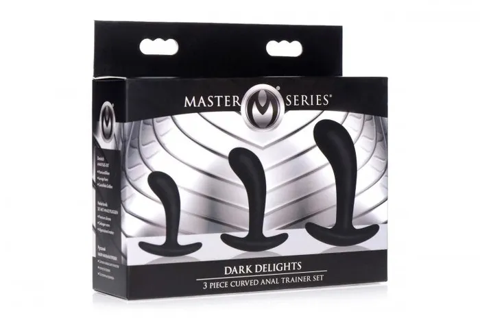 Anal | Master Series Dark Delights 3pc Curved Silicone Anal Trainer Set - XR Brands