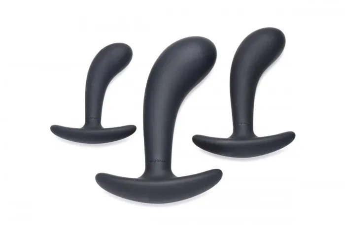 Anal | Master Series Dark Delights 3pc Curved Silicone Anal Trainer Set - XR Brands