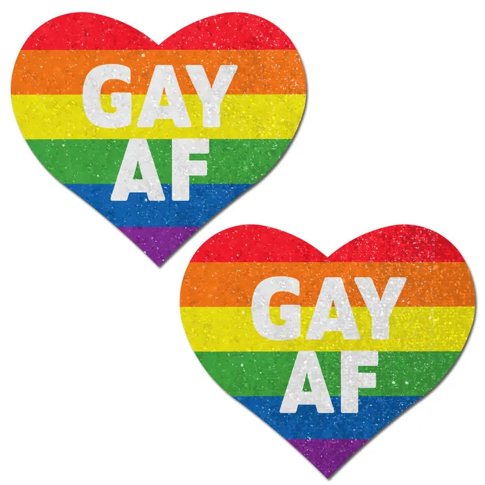 Anal Pastease Pastease Glitter Rainbow Gay Af Hearts
