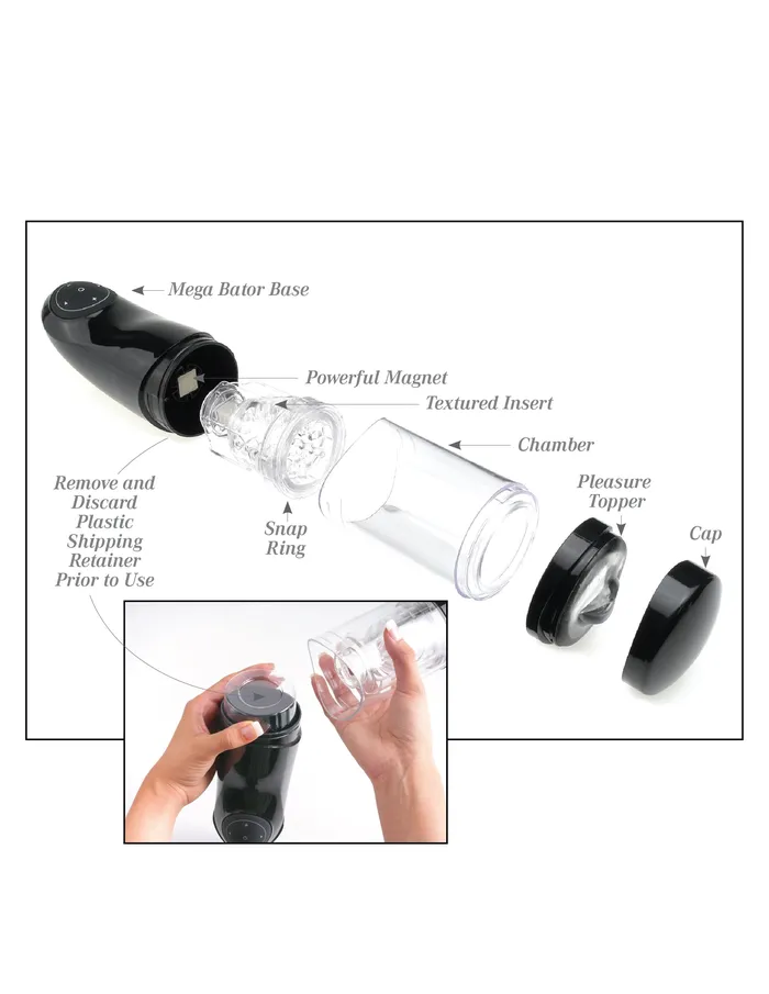 Anal Pipedream Products Pdx Extreme Mega Bator Ass Blackclear