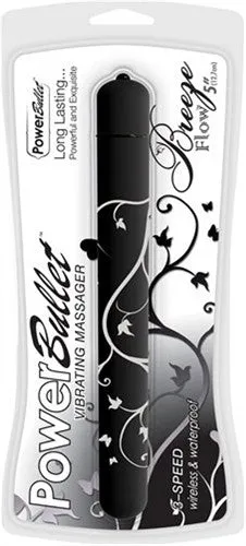 Anal Power Bullet Breeze Flow 5in Black BMS Factory