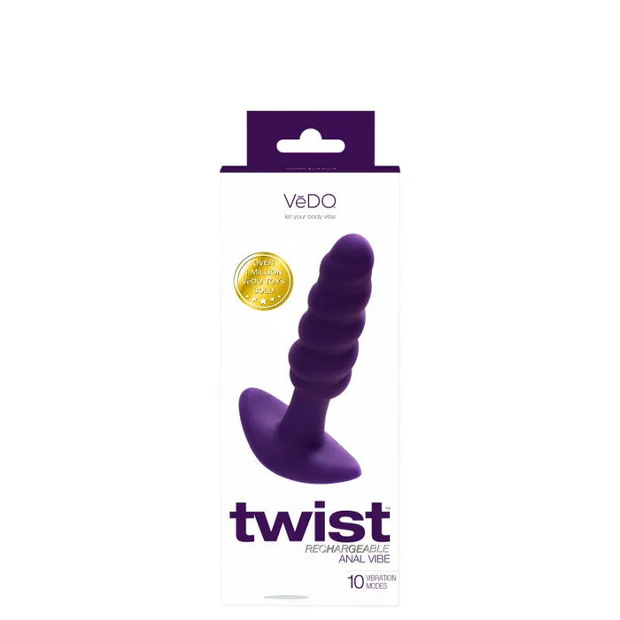 Anal VeDO Twist Rechargeable Anal Vibe Deep Purple