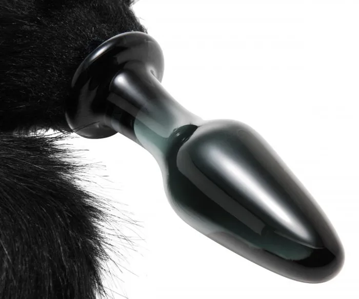 Anal XR Brands Tailz Midnight Fox Glass Plug W Tail