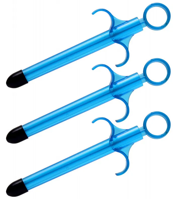 Anal | XR Brands Trinity Vibes Lubricant Launcher Set Of 3 Blue