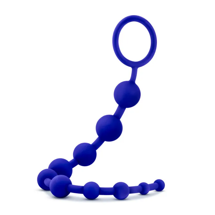 Blush Novelties Anal | Luxe Silicone 10 Beads - Indigo Blush Novelties Anal | Luxe Silicone 10 Beads - Indigo