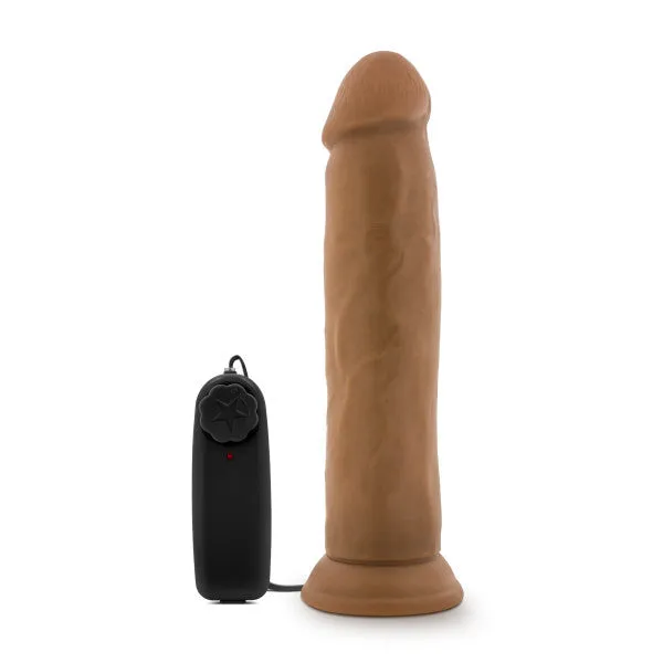 Blush Novelties Female Sex Toys | Dr Skin Dr Throb 9.5in Mocha Vibrating Cock W- Suction Cup