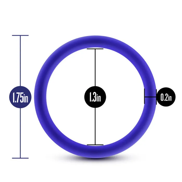 Blush Novelties Female Sex Toys | Performance - Vs1 Pure Premium Silicone  Rings  - Medium - Indigo