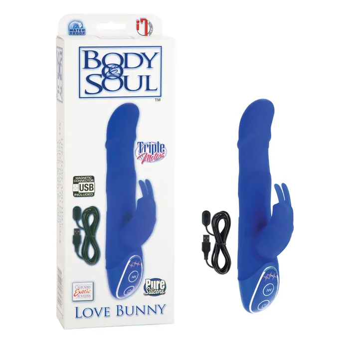 Body and Soul Rechargeable Love Bunny - Blue | California Exotic Novelties Vibrators