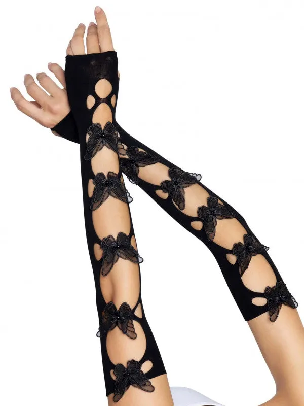 Butterfly Cut Out Arm Warmers - One Size - Black | Leg Avenue Bodystockings & Playsuits Butterfly Cut Out Arm Warmers - One Size - Black | Leg Avenue Bodystockings & Playsuits