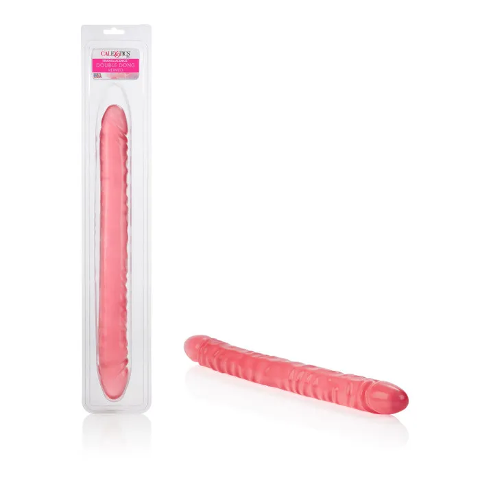 CalExotics Dildos Translucence 18in Veined Double Dong