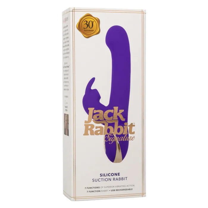 CalExotics Vibrators | Jack Rabbit Signature Silicone Suction Rabbit -  Purple