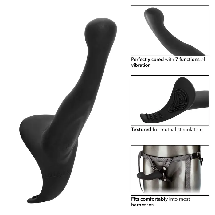 California Exotic Female Sex Toys | The Royal Vibrating Set Crotchless Strap On Plus Vibrating Probe