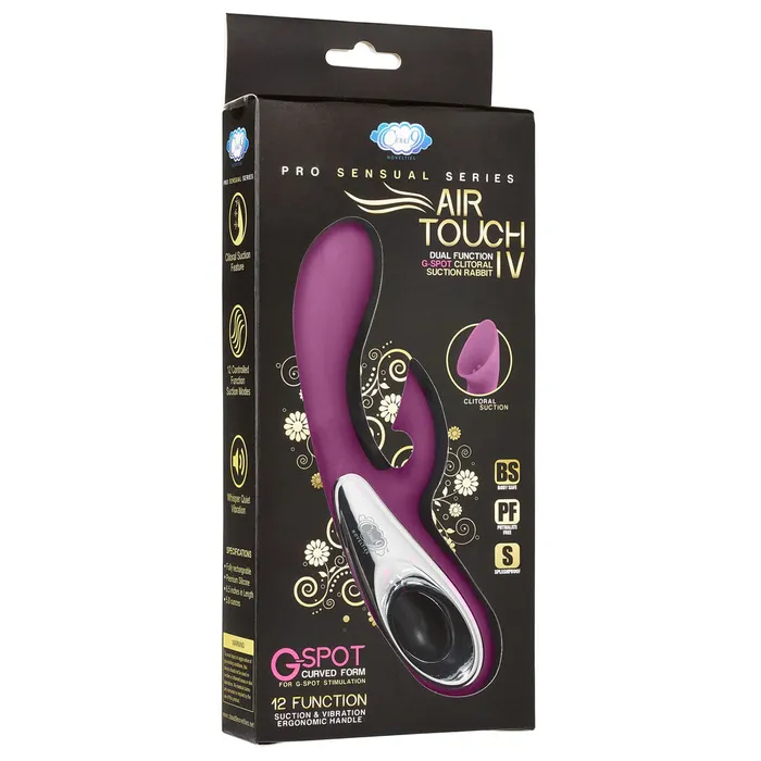 Cloud 9 Novelties Vibrators | Cloud 9 Pro Sensual Air Touch IV G-Spot Dual Functional Clitoral Suction Rabbit - Purple