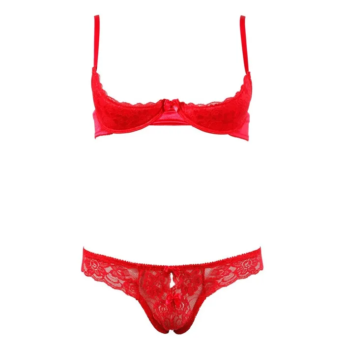 Cottelli Collection Anal | Cottelli Collection Red Lace Open Bra Set Cottelli Collection Anal | Cottelli Collection Red Lace Open Bra Set