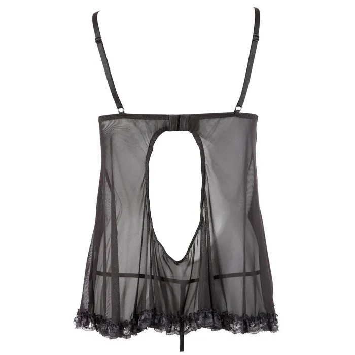 Cottelli Collection Anal | Cottelli Open Babydoll And String Black