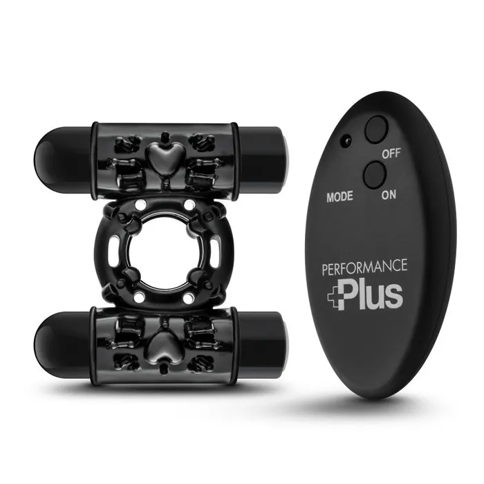 Couples | Blush Novelties Performance Plus - Double Thunder - Wireless Remote Rechargeable Vibrating Cock Ring - Black Couples | Blush Novelties Performance Plus - Double Thunder - Wireless Remote Rechargeable Vibrating Cock Ring - Black