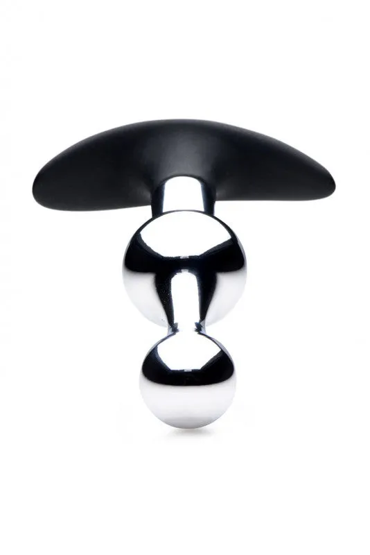 Dark Drop Metal and Silicone Beaded Anal Plug | XR Brands Master Series Anal Dark Drop Metal and Silicone Beaded Anal Plug | XR Brands Master Series Anal