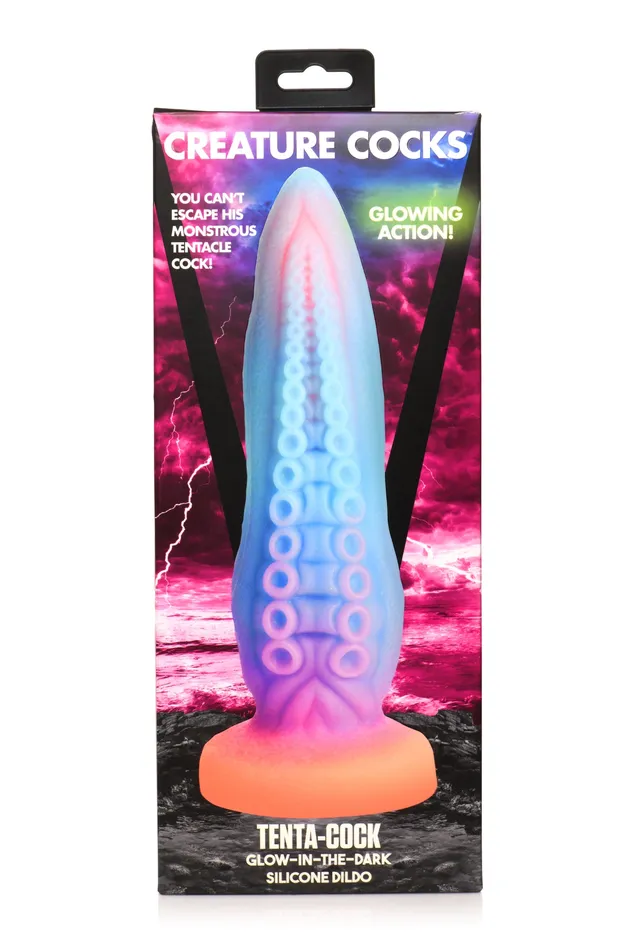 Dildos | XR Brands Creature Cocks Tenta-cock Glow In The Dark Silicone Dildo
