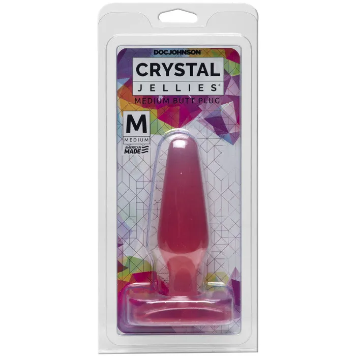 Doc Johnson Anal Crystal Jellies Medium Butt Plug Pink