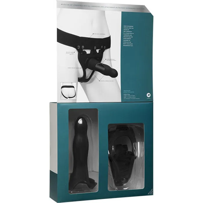 Doc Johnson Body Extensions Hollow Slim Strapon 2Piece Set Black Female Sex Toys Doc Johnson Body Extensions Hollow Slim Strapon 2Piece Set Black Female Sex Toys