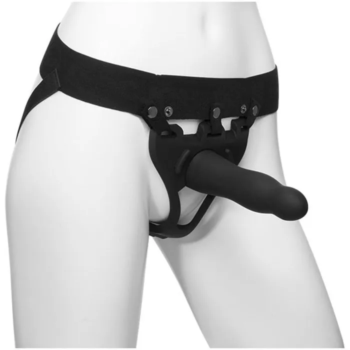 Doc Johnson Body Extensions - Hollow Slim Strap-on 2-Piece Set - Black | Female Sex Toys Doc Johnson Body Extensions - Hollow Slim Strap-on 2-Piece Set - Black | Female Sex Toys