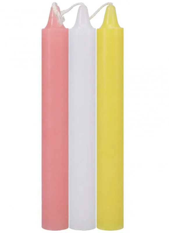 Doc Johnson Japanese Drip Candles - 3 Pack - Pink, White, Yellow | Vibrators Doc Johnson Japanese Drip Candles - 3 Pack - Pink, White, Yellow | Vibrators