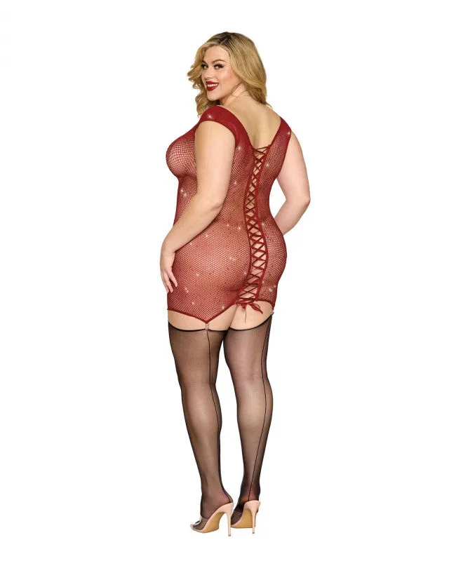 Dreamgirl Vibrators | Garter Slip Dmnd - One Size Queen - Red Dreamgirl Vibrators | Garter Slip Dmnd - One Size Queen - Red