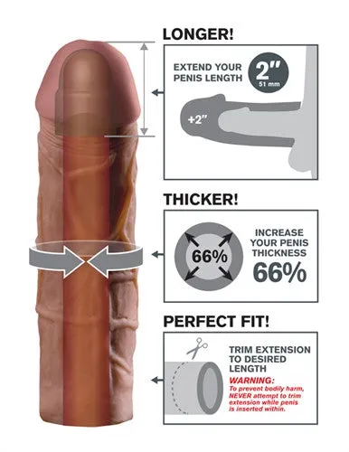 Fantasy X-Tensions Mega 2-Inch Extension - Brown | Pipedream Anal Fantasy X-Tensions Mega 2-Inch Extension - Brown | Pipedream Anal