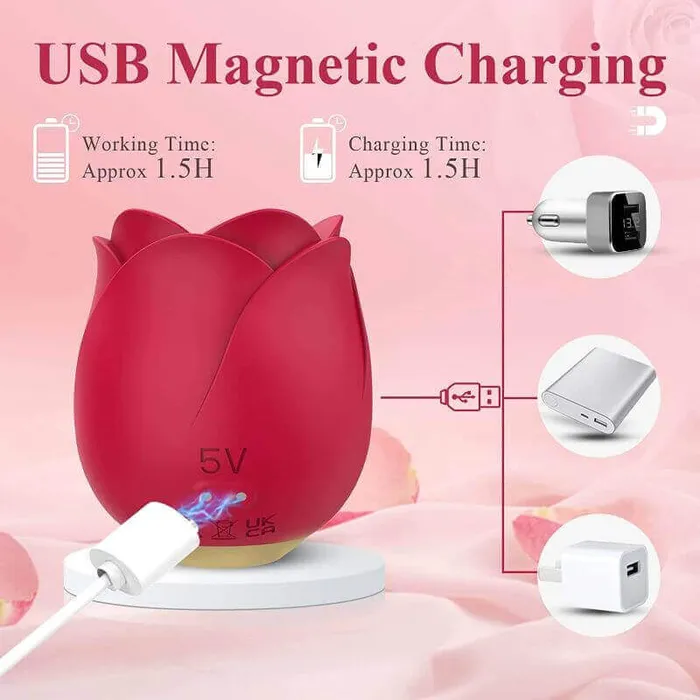 Female Rose Toy: G-Spot Vibes - 9 Modes for Tailored Pleasure | rose toy Vibrators