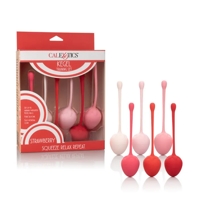 Female Sex Toys Kegel Training Set Strawberry California Exotic Novelties