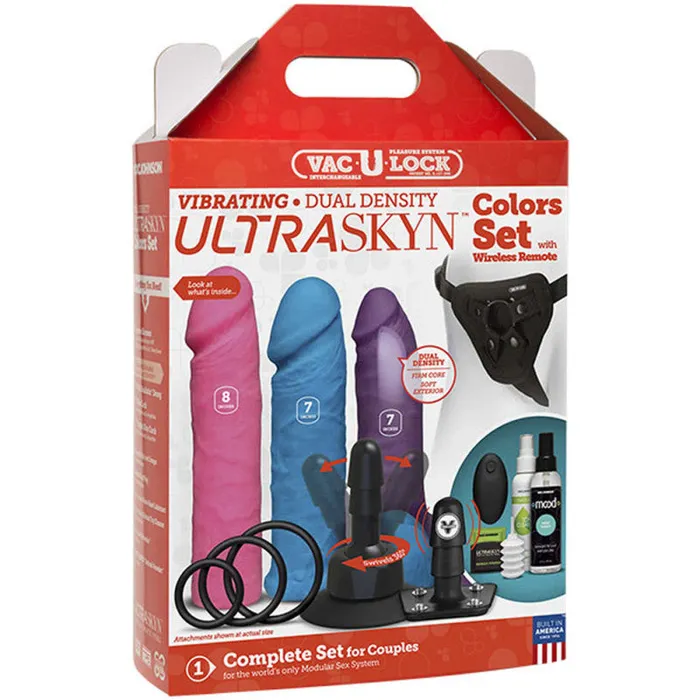 Female Sex Toys VacULock Vibrating Dual Density Ultraskyn Colors Set With Wireless Remote Doc Johnson Female Sex Toys VacULock Vibrating Dual Density Ultraskyn Colors Set With Wireless Remote Doc Johnson