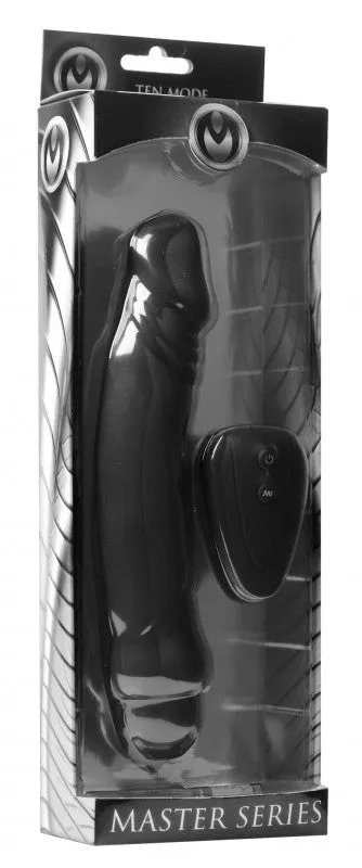Female Sex Toys | XR Brands Master Series Ivan 10x Mode Remote Vibrating Dildo