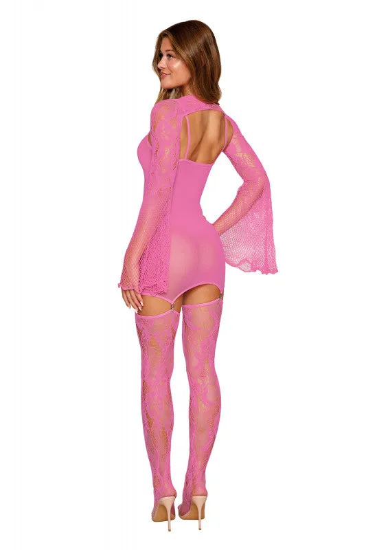 Garter Dress With Thigh High and Shrug - One Size - Milkshake Pink | Dreamgirl Vibrators Garter Dress With Thigh High and Shrug - One Size - Milkshake Pink | Dreamgirl Vibrators